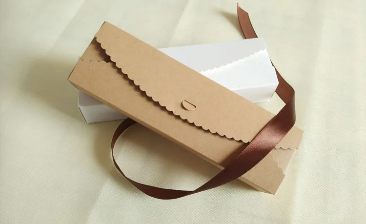100pcs 23x7x4cm White Or Kraft Paper Gift Box Packaging Display Box Gift Boxes For Wedding/jewellery/candy/food Storage Boxes