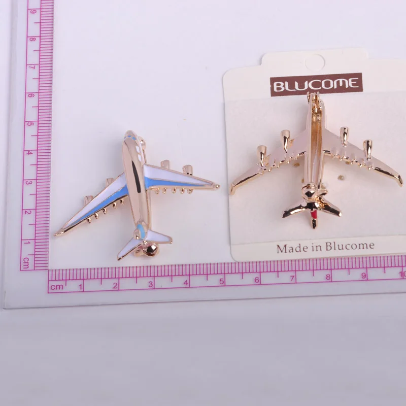 Эмалированные броши в форме самолета с красной эмалью аксессуары для платья