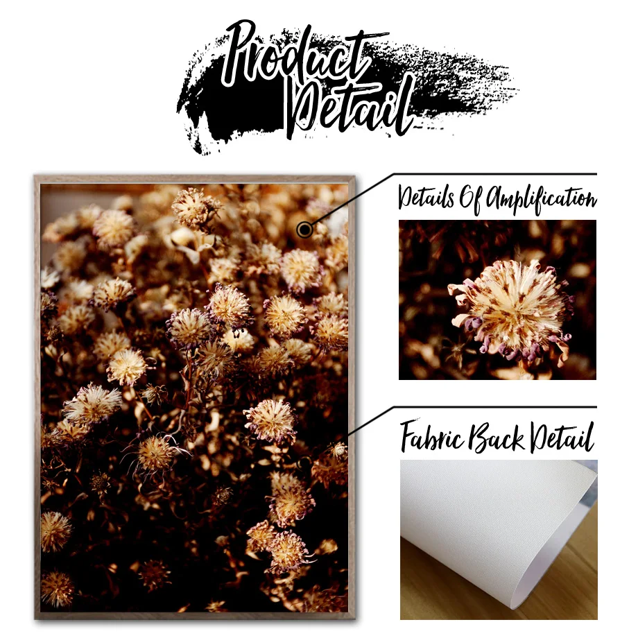 

Plant Wild Daisy Reed Flower Wall Art Canvas Painting Nordic Posters And Prints Landscape Wall Pictures For Living Room Decor