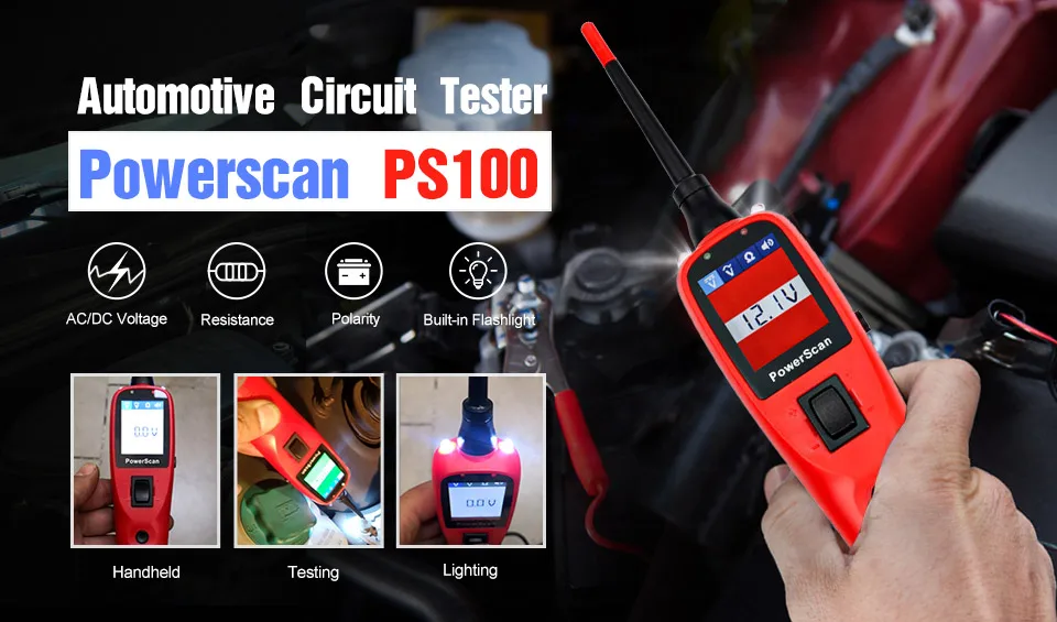 Autel PowerScan PS100 инструмент для диагностики электрической системы autel PS100 автомобильный OBD2 сканер автомобильный автоматический тестер батареи