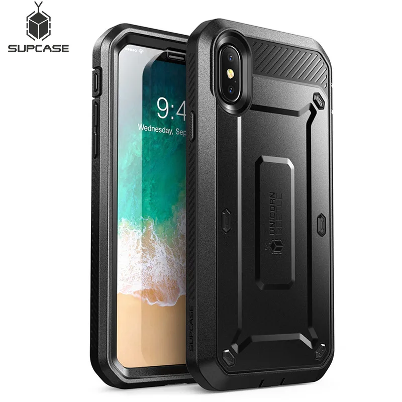 SUPCASE для iPhone X XS чехол серии UB Pro полноразмерный Прочный с зажимом и встроенным