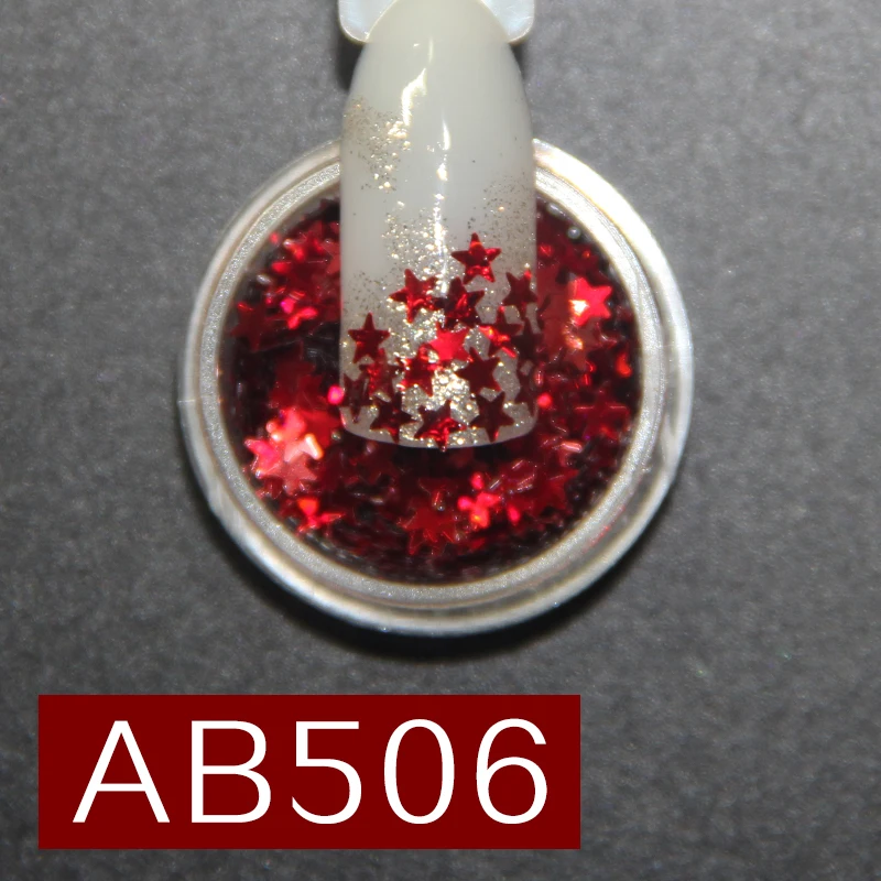 AB506 KADITION новая наклейка красочные блестящие Блестки Блестящий дизайн ногтей Блеск УФ для ногтей украшения «сделай сам» Блестки Блестящие - Цвет: AB506