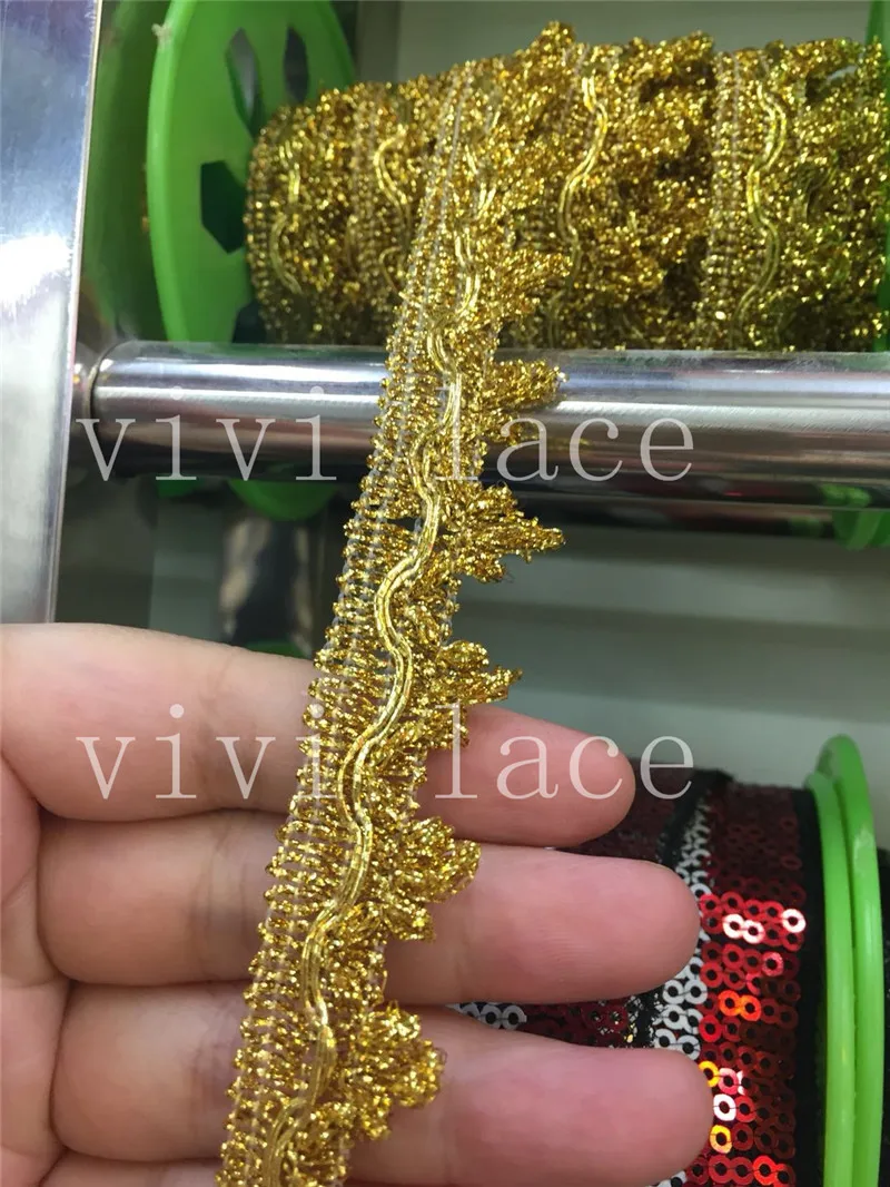 WE001# 200YARDS/LOT GOOD QUALITY GOLD WEBBING FOR OF WEDDING DRESS ACCESSORY/SAWING | Дом и сад