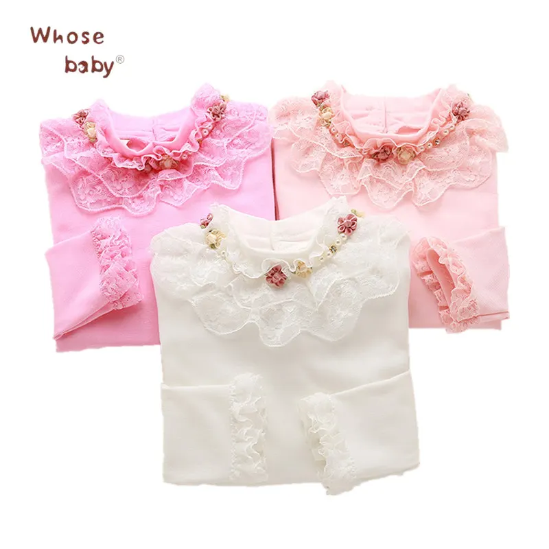 Новые осенние Обувь для девочек Футболка кружевное платье с цветочным рисунком