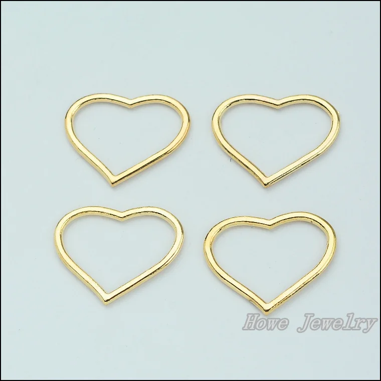 Оптовая продажа 75 шт эмалированный сплав золотой цвет ювелирное изделие Любовь