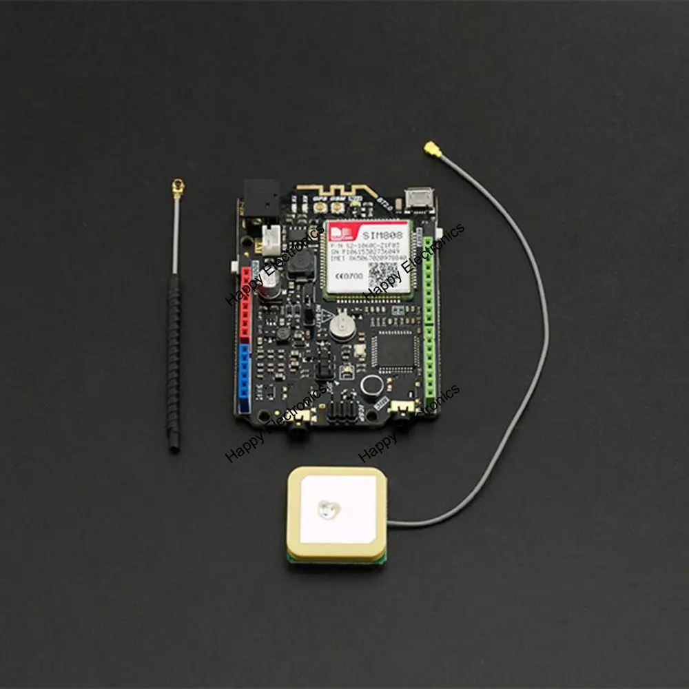 DFRobot SIM808 с материнской платой Leonardo, 5 В ATmega32u4 MCU интегрированный GSM/GPRS/gps модуль с 3,7 в Lipo батареей для IoT и т. Д