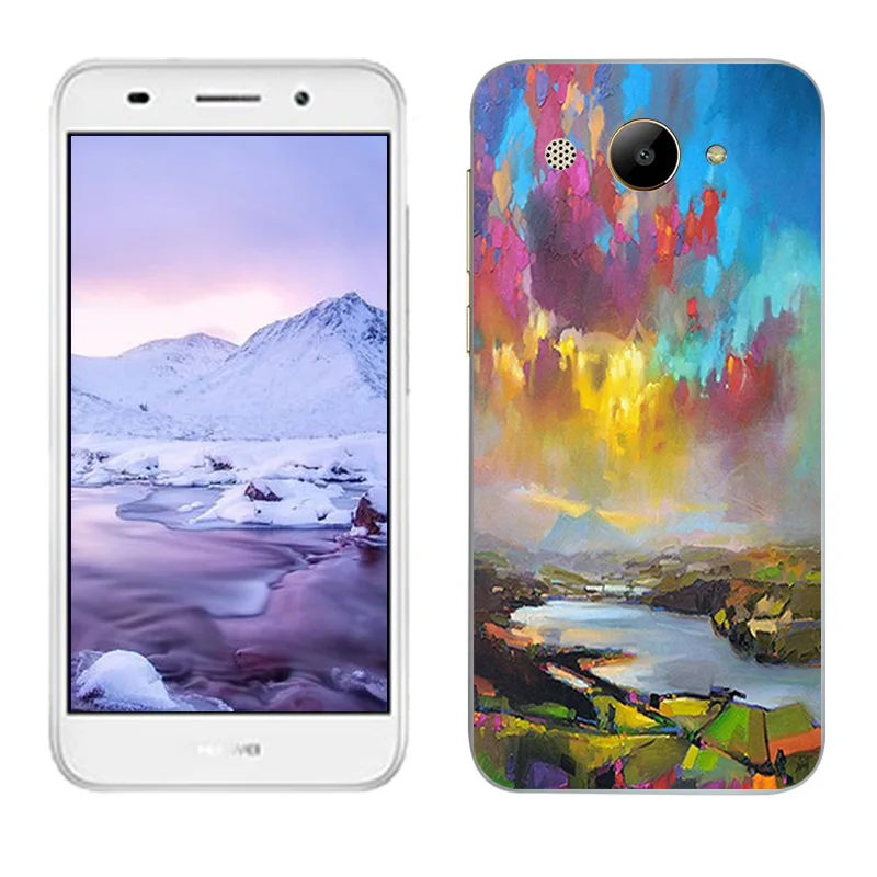5 0 дюйма для Huawei Y3 2017 облегающие чехлы с масляной росписью Y5 Lite мягкий силикон MT6737M
