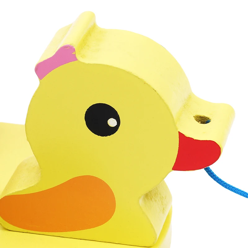 Creative Wooden Block Plate Toy Duck Pull Carriage Cannula Pillar Vehicle Fun Funny Gadgets Novelty Interesting Toys | Игрушки и хобби