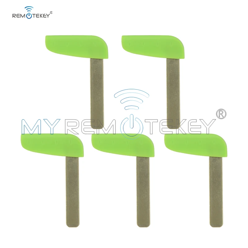 

Remtekey 5pcs green colour spare remote uncut key blade replacement for Renault Laguna Smart emergency key blade