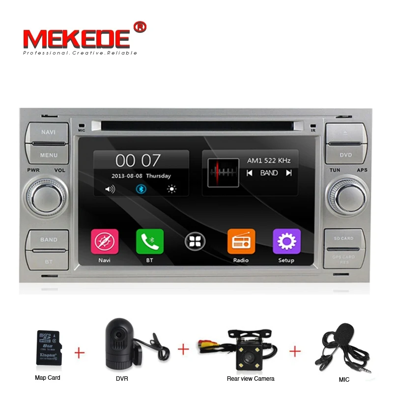 7 &quot2DIN емкостный сенсорный автомобильный dvd плеер с экраном для Ford Focus Kuga транзит