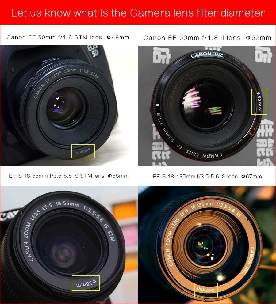 Комплект переходников для объектива камеры Canon EOS 70D 80D 700D 750D 800D 1200D 100D 200D 5D2 5diii 5DIV 6D