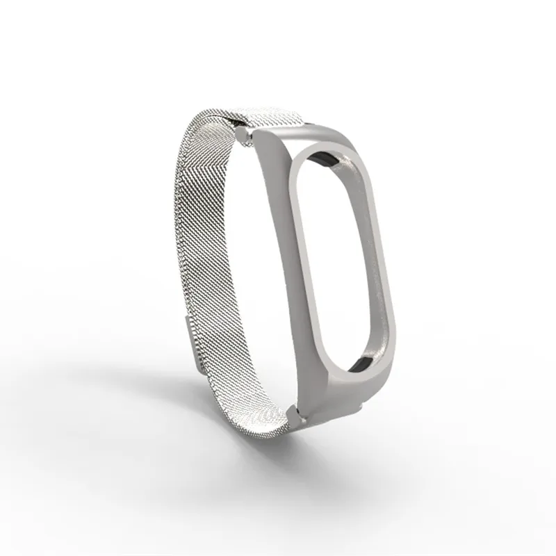 Металлический ремешок Mi Band 2 для смарт-браслета Xiaomi Ремешок на запястье Miband черный серебряный розовое золото.