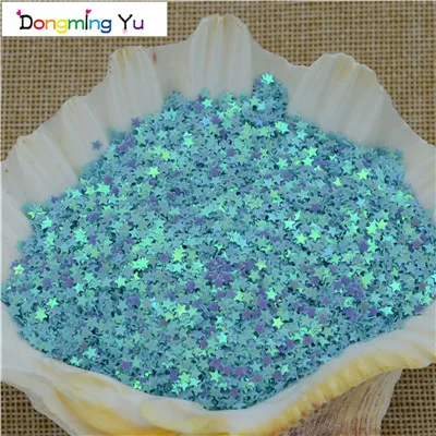 Blue AB 20000pcs(50g) 3mm Star Shape Loose Sequins Glitter Paillette Sewing,Wedding Craft DIY Garment Accessorie Nail Beauty - Цвет: Blue AB