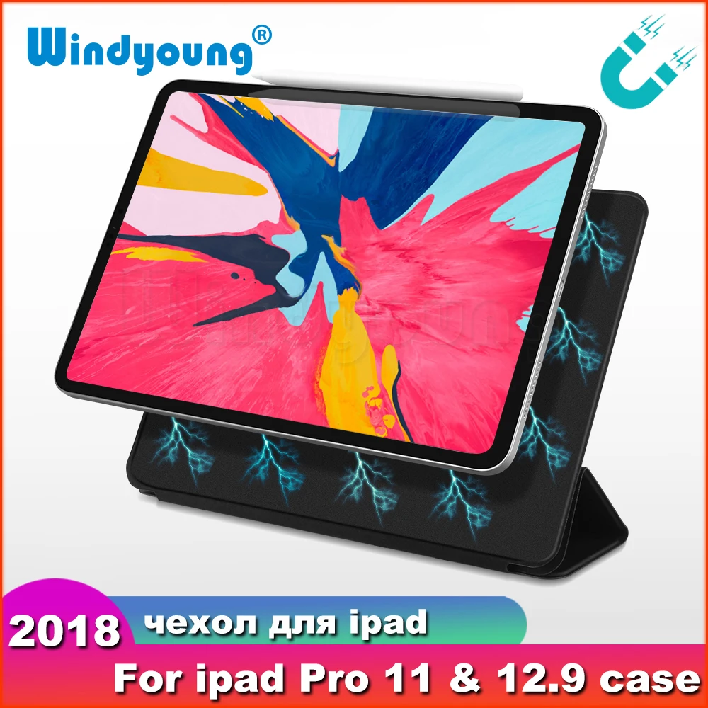 Чехол для iPad Pro 11 2018 умный чехол 12 9 Ультратонкий с поддержкой и зарядкой дюйма