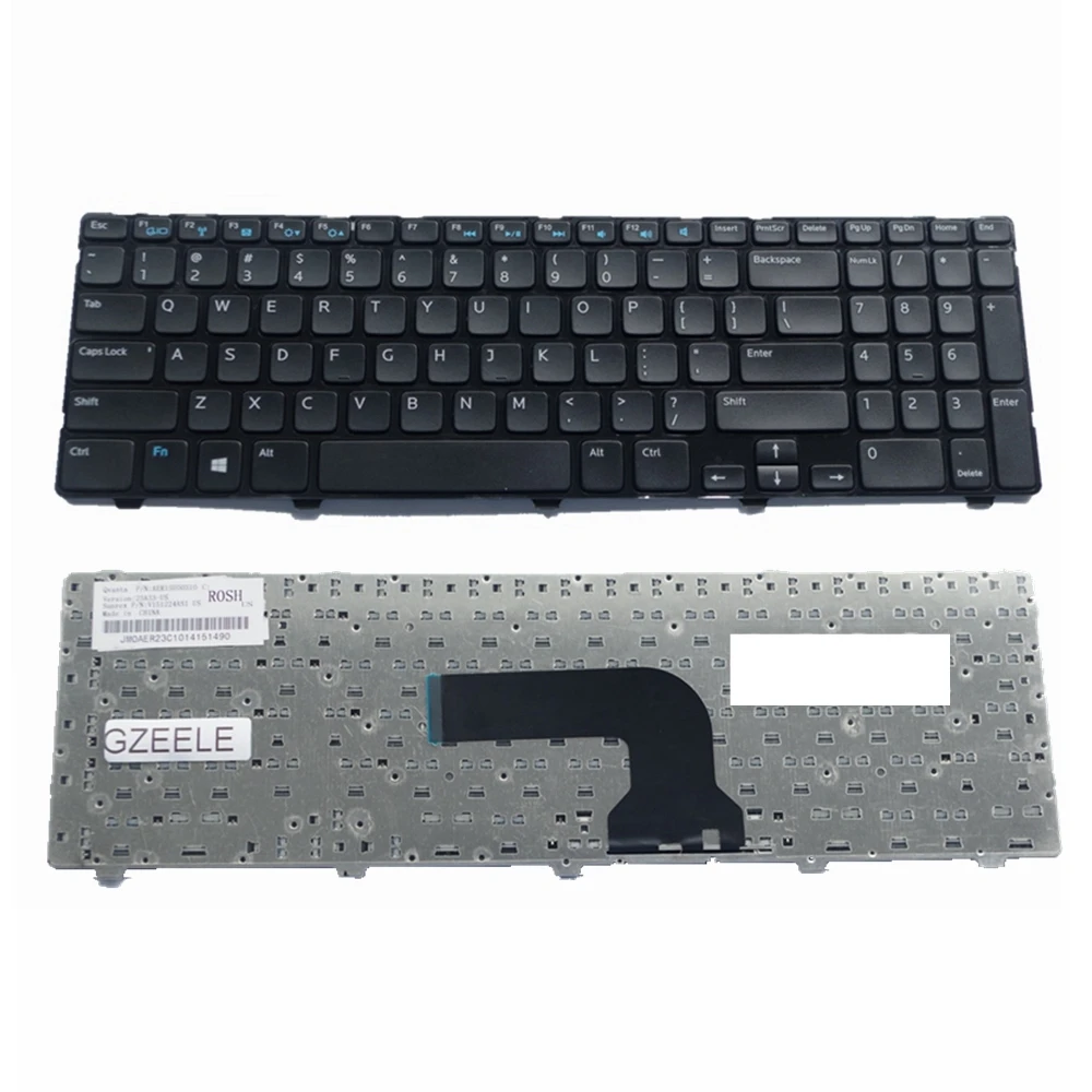 

US Black New English Replace laptop keyboard For DELL 15R-5521 3521 2521 3537 5528 2528 3328 5421 P28F P28F001 P28F005