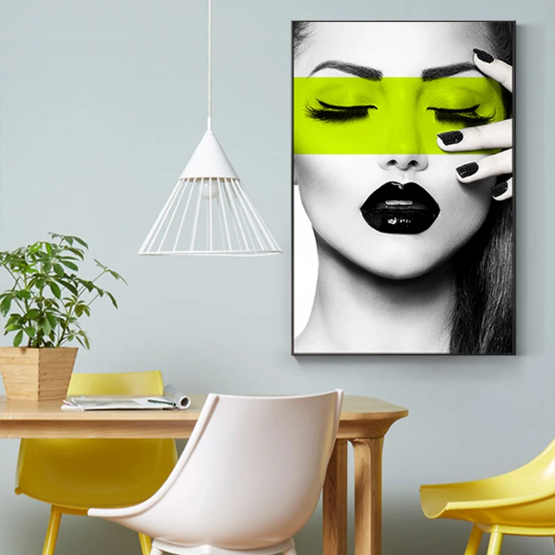 

Nordic Style Fashion Model Painting Girlish Poster Print Art Wall Decor Canvas For Living Room Girl Colorful Decoration Picture