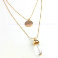 female crystal bullet pendant necklace for women 2019 multilayer necklaces pendants boho jewelry sne160053