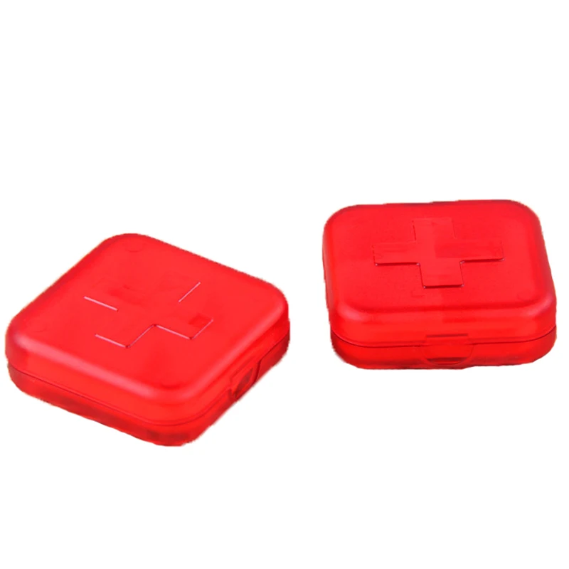 Портативный пластиковый ящик для хранения лекарств с 4 слотами компактный