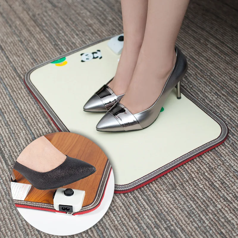 Heated Foot Mats Feet Warmer Warm Blanket Heating Pad Waterproof 3Mins Office Electric Winter | Красота и здоровье