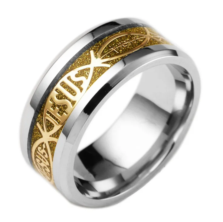 VowBro hot wind religious Christian Jesus JESUS titanium ring letter hand jewelry wholesale | Украшения и аксессуары