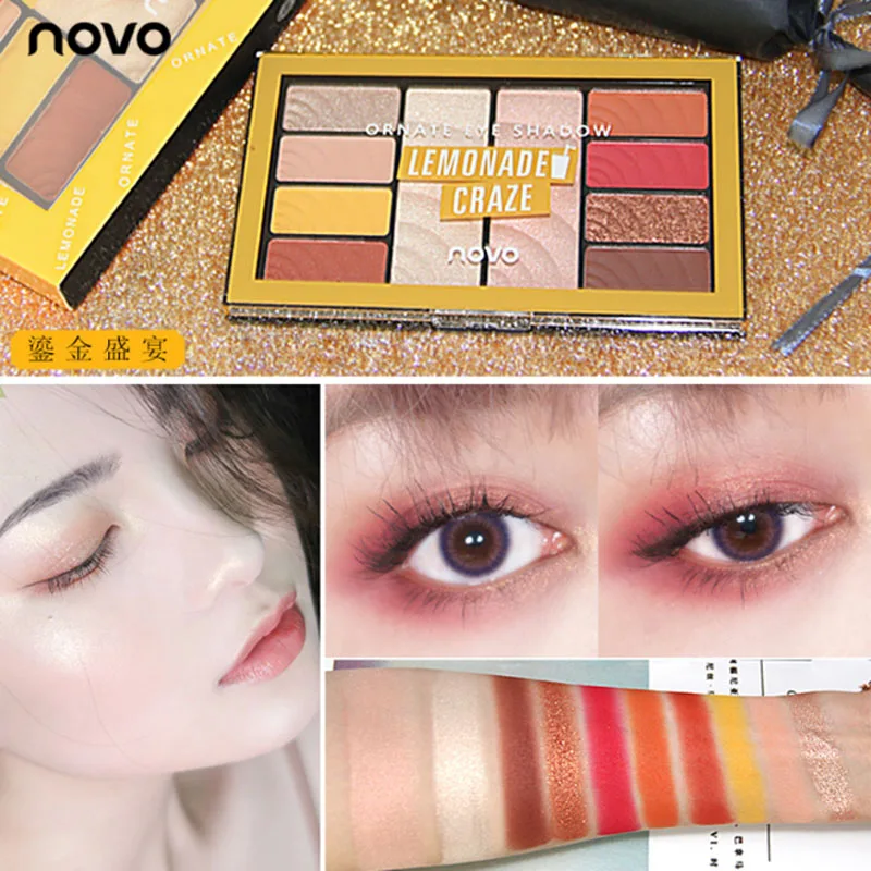 5250 NOVO модные новые 10 цветов Тени для век Палитра Shimmer водонепроницаемый макияж блеск матовые обнаженные тени для век корейский стиль косметика - Цвет: 5250