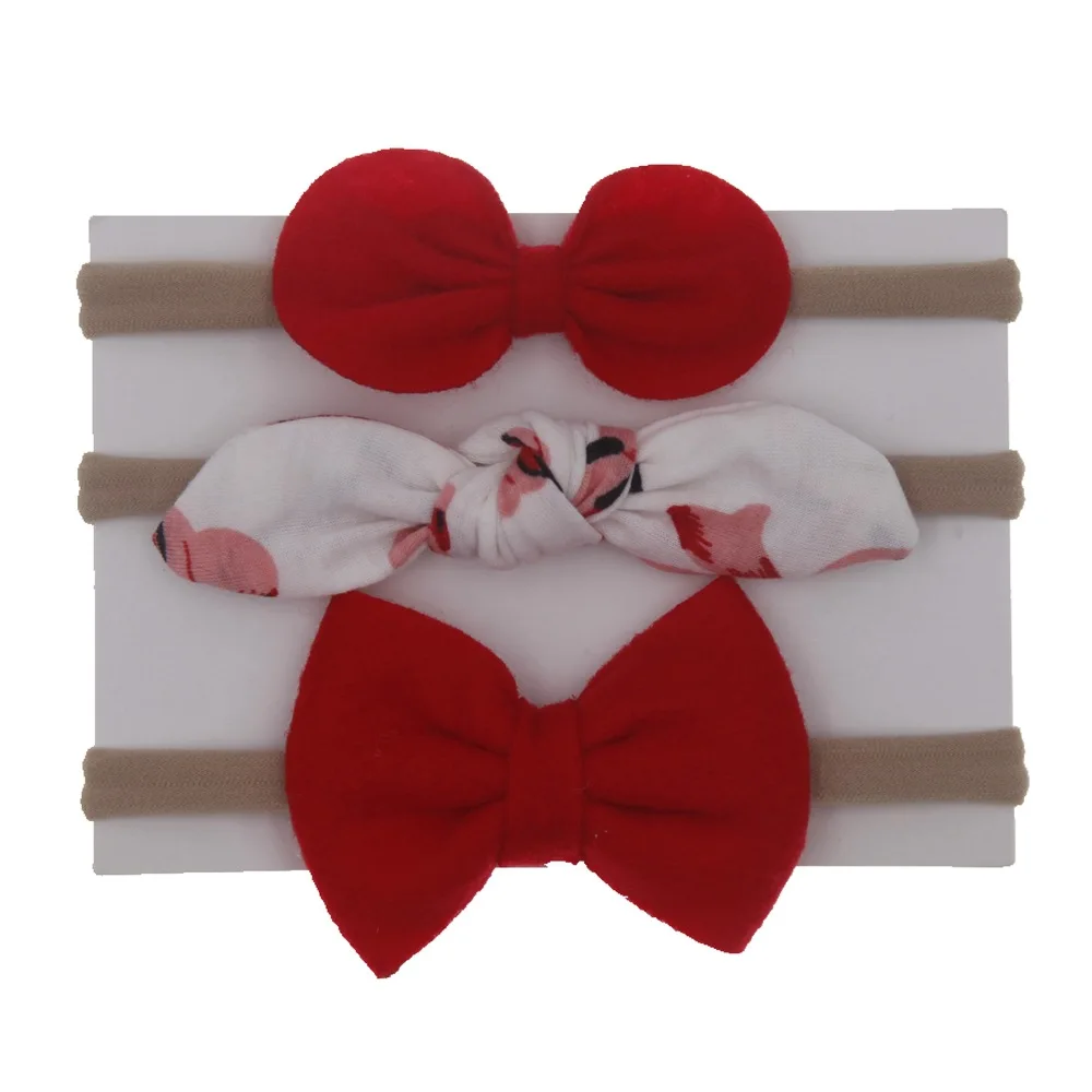 2019 new 3Pcs/set baby Elastic bowknot headband Headbands Girls Bow Hairband girl accessories photography | Детская одежда и обувь