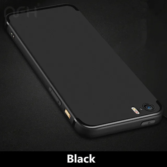 Ультратонкий Мягкий силиконовый защитный чехол для Apple iPhone 5S, тонкая задняя крышка из ТПУ для iPhone, корпус на 5 5SE, противоударный чехол - Цвет: Black