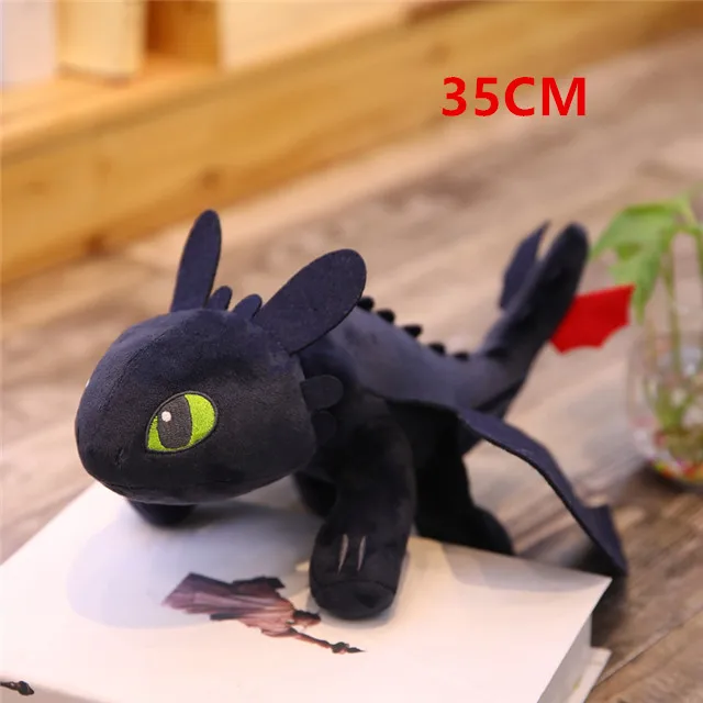 doll 35cm 13-35 см Новинка Как приручить дракона 3 Плюшевые игрушки скрытый мир Беззубик светильник Fury& Night Fury Мягкая кукла подарок для детей - Цвет: doll 35cm