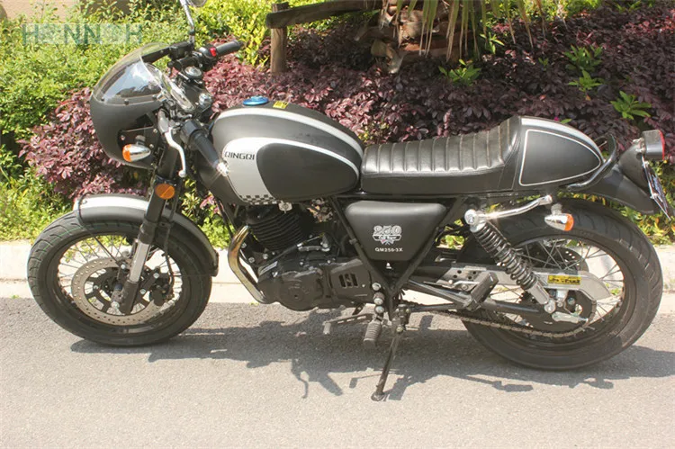 Обтекатель Cafe racer с черным чехлом на сиденье ретро мотоциклетная фара головного
