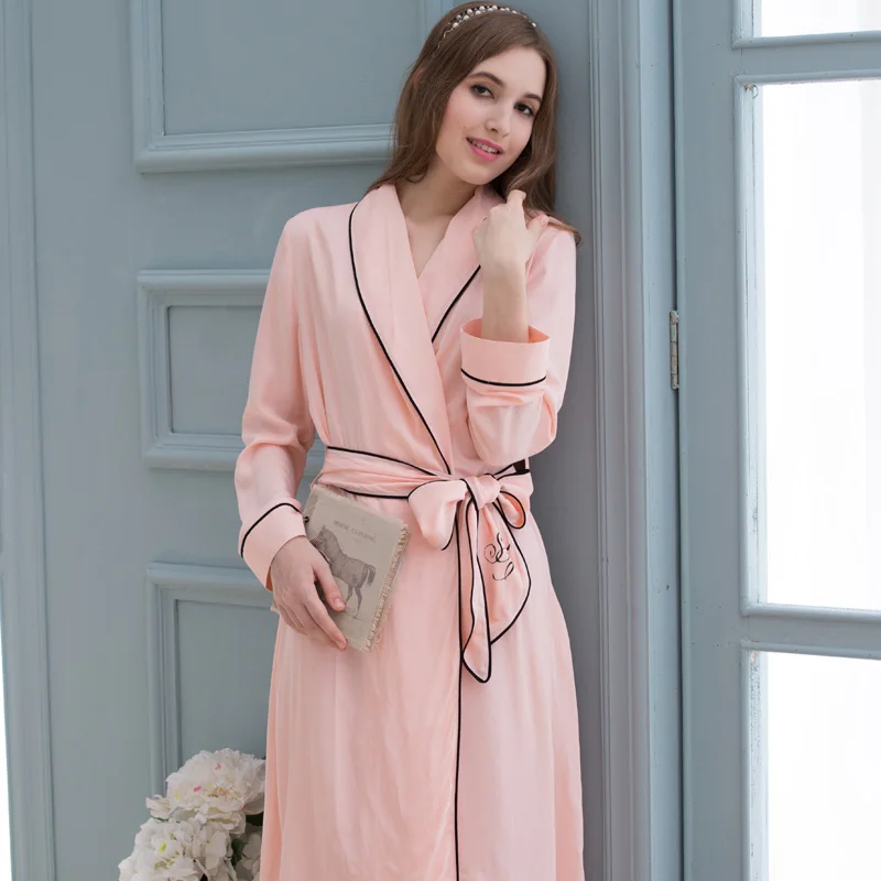 Женская пижама с длинным рукавом из чистого хлопка удлиненная сексуальная