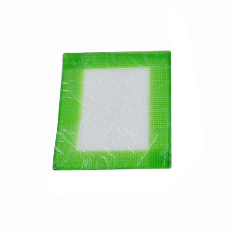 Green Bho Гладкий масло волокно стекло воск для нанесения кисточкой коврик для выпечки 11x8,5 см силиконовый коврик может высушить бутановый концентрат масло и хеш - Цвет: Green