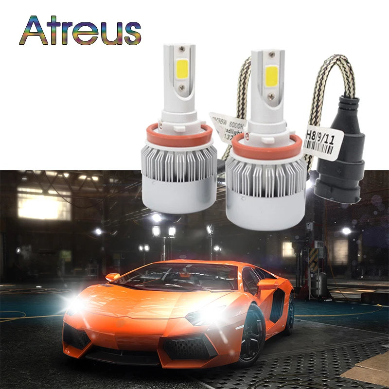 Atreus H4 светодиодные фары для автомобиля H13 9004 9007 36 Вт X2 белый 6000 К лампа Hyundai i30 Peugeot