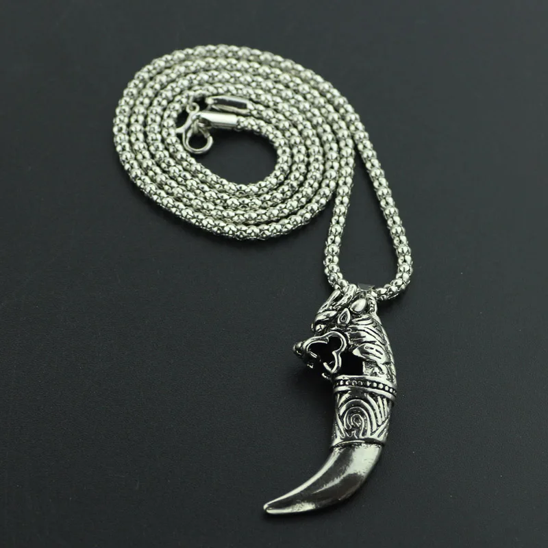 Волчий зуб языческий амулет Fenrir Vikings крутая Ювелирная подвеска с символикой