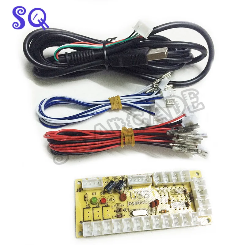 2pin Нулевая задержка USB энкодер джойстик для ПК кнопка для MAME Боевая палка управления DIY аркадная игра набор деталей - Цвет: c