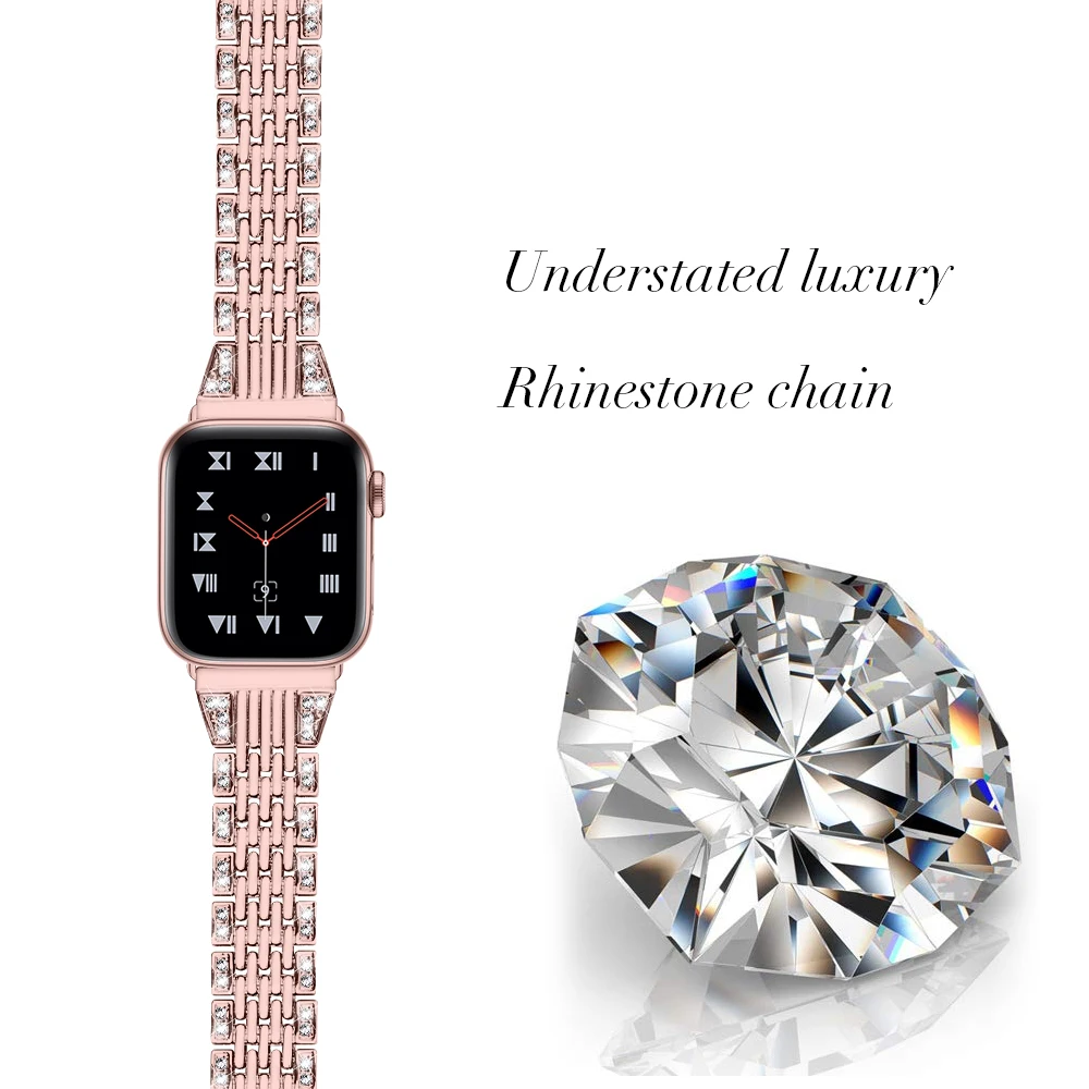 Ремешок Oulucci из нержавеющей стали для часов apple watch металлические звенья браслет