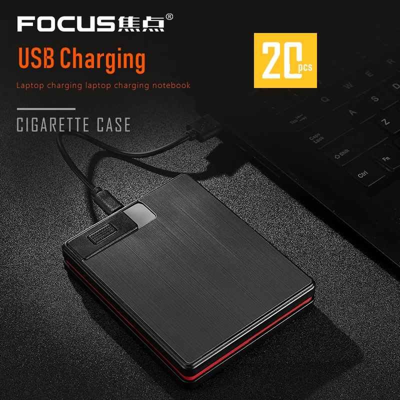 USB электронная сигарета зажигалка для автомобиля Большой Ёмкость 20 штук сигарет