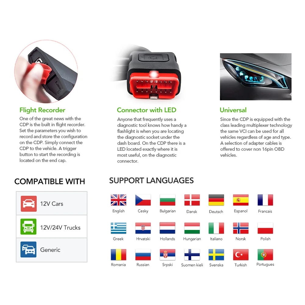 New Vci Ds150e Bluetooth Scanner TCS CDP Pro Plus OBD2 2015 R3 keygen 2016.R1 For CARS/TRUCKS Diagnostic Tool coder reader |