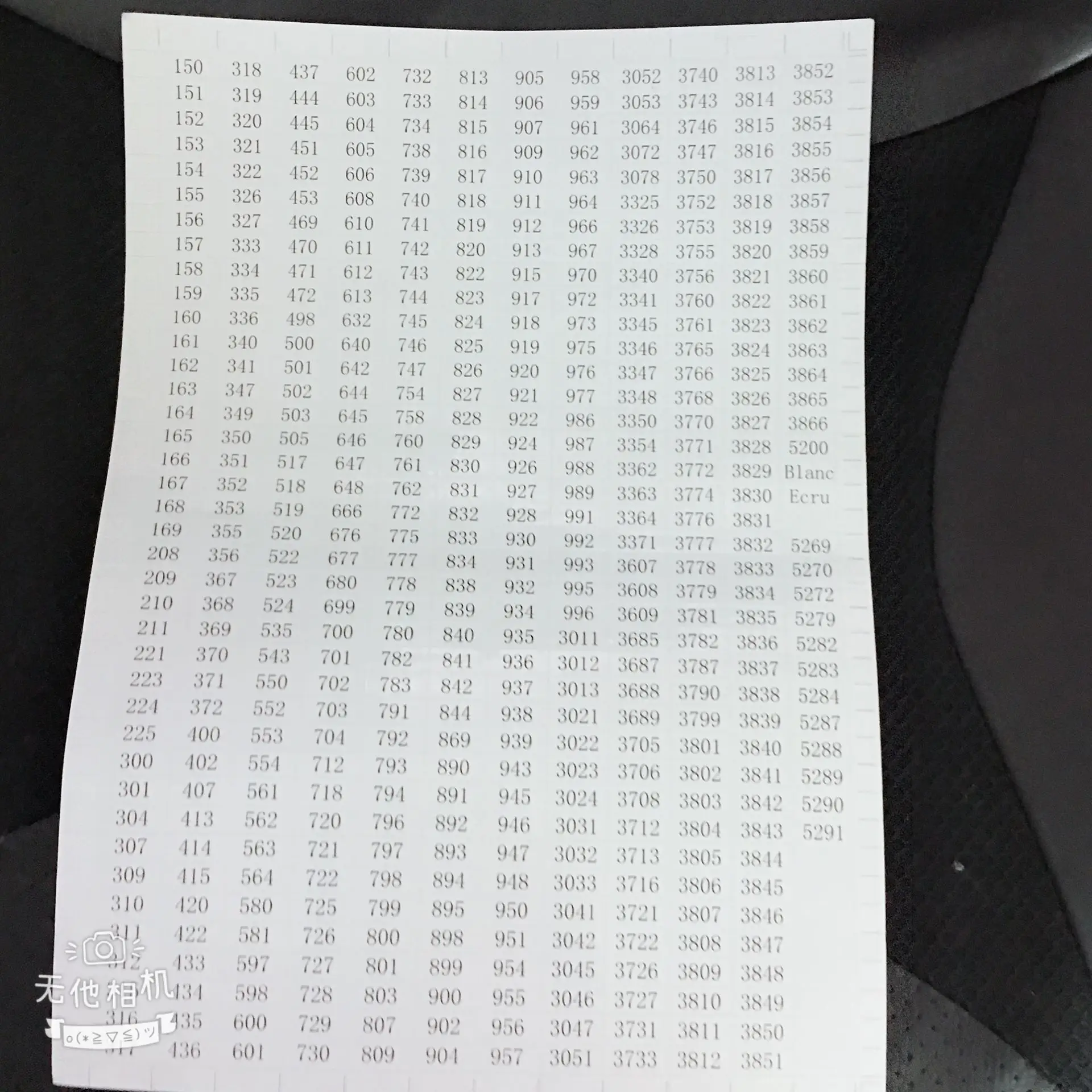 

oneroom DMC Colour Number Stickers Rectangl approx 17x6mm, Diamond Painting for pfaff juki brother tajima singer yi