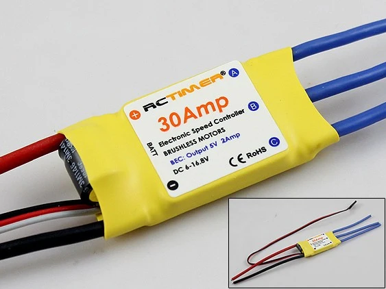 RCTimer 20A 30A ESC бесщеточный контроллер скорости двигателя для DIY FPV мультироторный