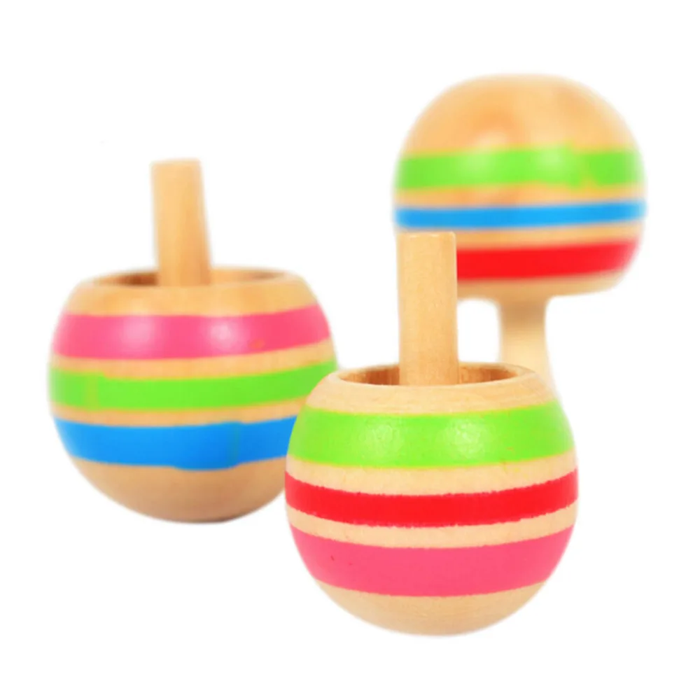 Детский деревянный спиннинг 3 шт./компл.|spinning top|wooden spinning top toytoy |