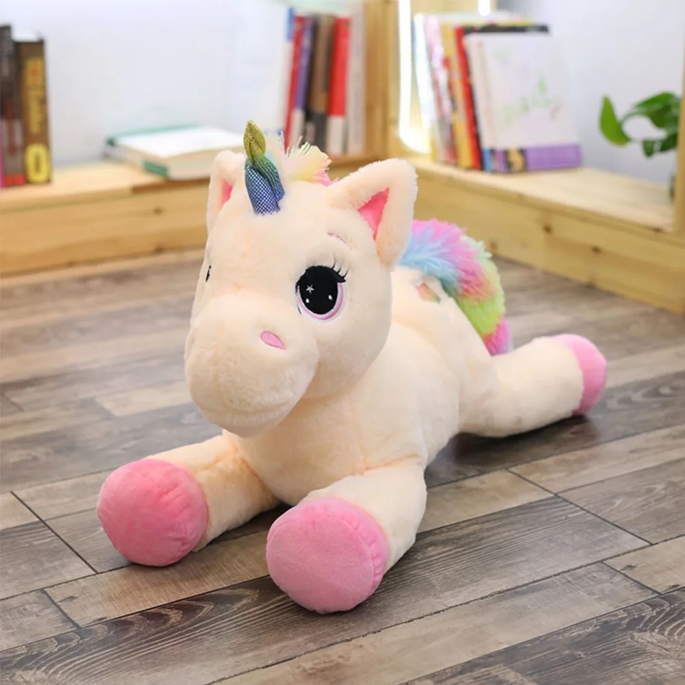 Kawaii единорог с радужной гривой плюшевые игрушки мягкие куклы животные 2 цвета