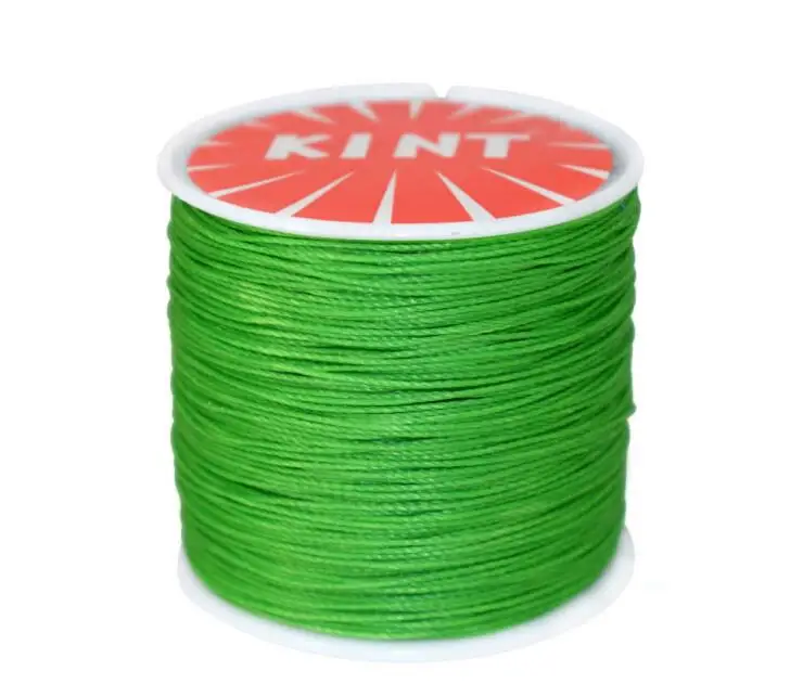 light green 1 рулон, прочная вощеная нить, хлопковый шнур, ремешок, ручная строчка, нить для кожи, инструмент для рукоделия, материал, аксессуары - Цвет: light green