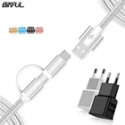 Зарядный кабель 2 в 1 USB Type C и Micro USB, внешний зарядный кабель для Samsung Galaxy A3A5A7 2017 J3J5J7 2016 Type-C, двойное зарядное устройство USB