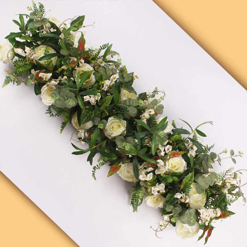 1 м свадебные арки Декор дорога цитирует Искусственные цветы стены смешивания DIY