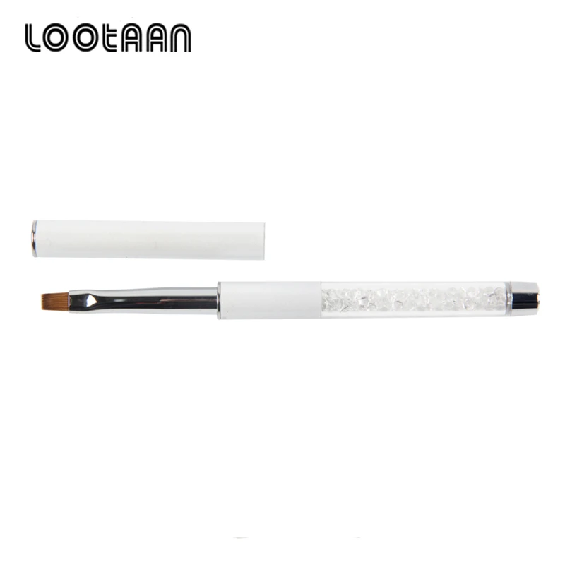 Lootaan#4#6 колинский СОБОЛЬ Акриловая кисть для ногтей Дизайн ногтей УФ Гель-лак краска белый горный хрусталь кристалл акриловый маникюр инструменты для ногтей