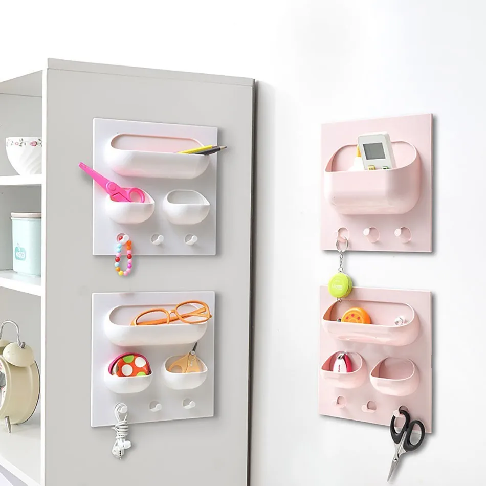 

Multifunction Plastic Wall Mounted Type Holder With Hook Kitchen Living Room Bathroom Plastic Holders Strong Suction Holder