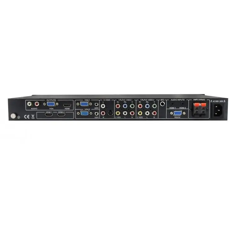 HDMI/VGA/S video/компонентный/композитный AV 9 в 1 HDMI переключатель Scaler presentation switcher С & VGA out