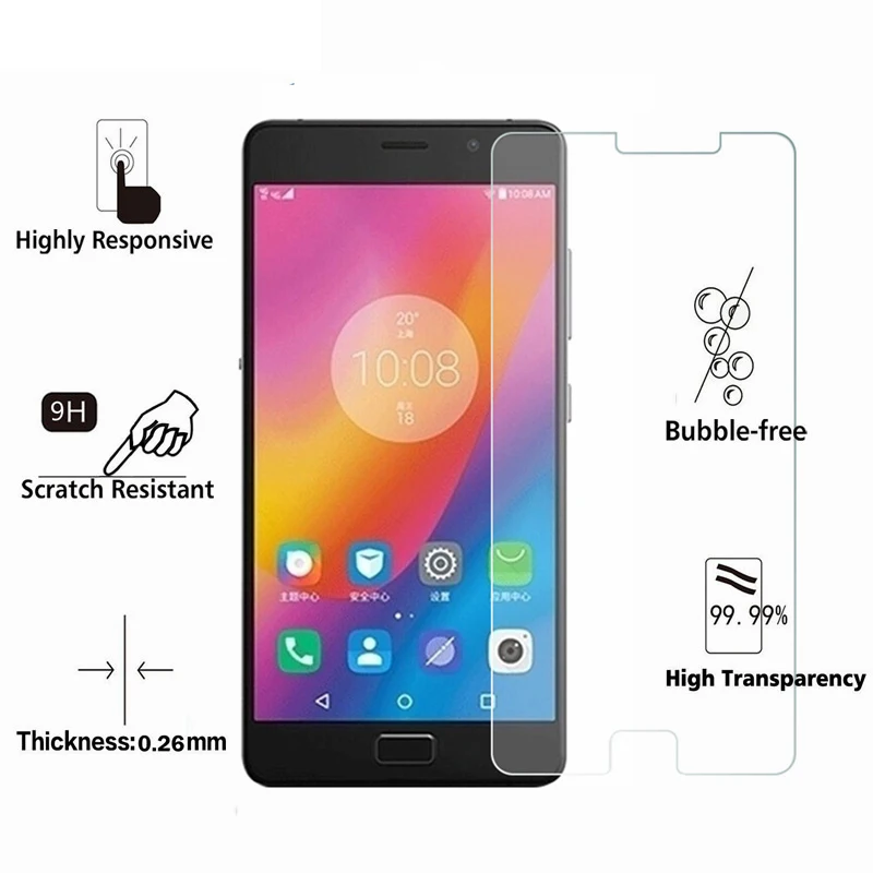 Закаленное стекло для Lenovo A536 A2010 P780 A1000 P70 K5 Plus K6 K3 Note A7000 vibe S1 ZUK Z2 Pro Защитная пленка