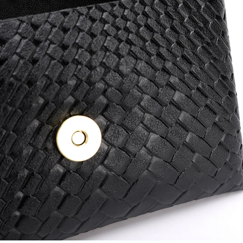 Модная поясная сумка для женщин уличная плетеная однотонная мессенджер на