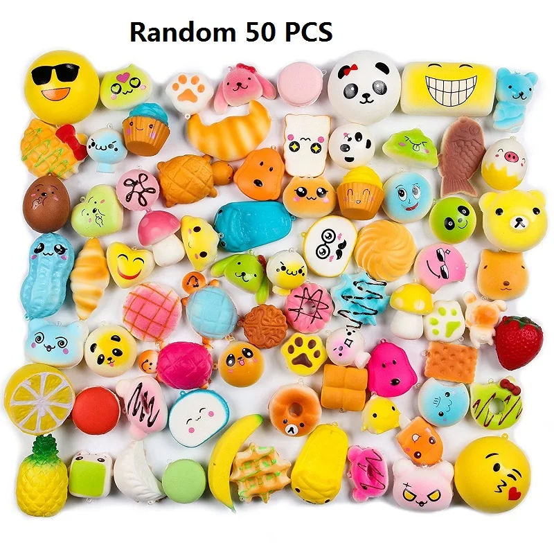 Случайные 50 шт. мягкие медленно восстанавливающие форму игрушки для